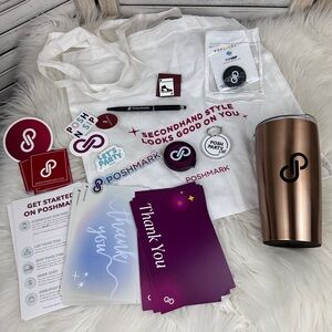 Large New Poshmark Exclusive Swag Poshfest Bundle Lot Set Bag Tumbler Stickers 3